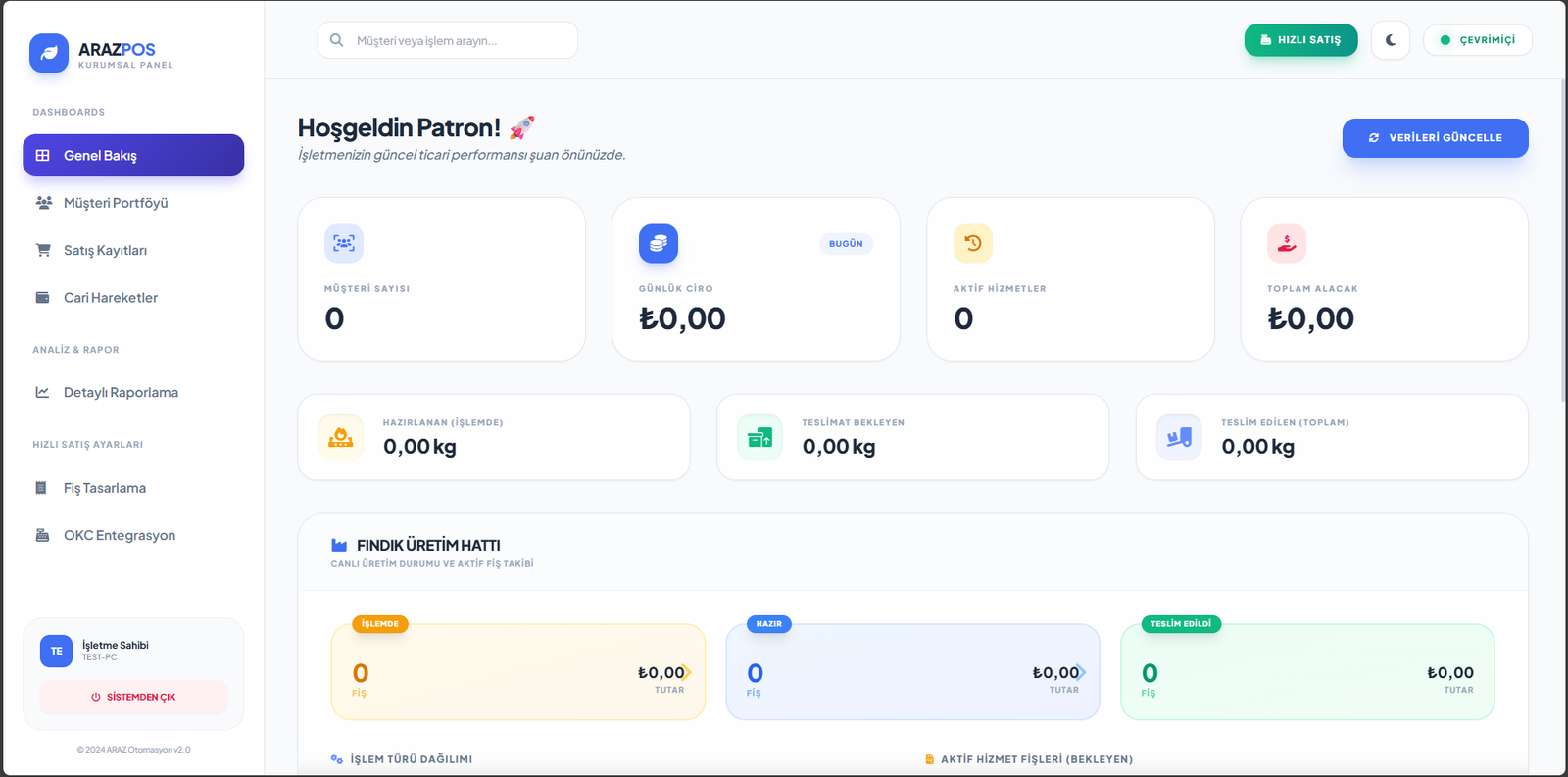 ARAZPOS FINDIK ekran görüntüsü