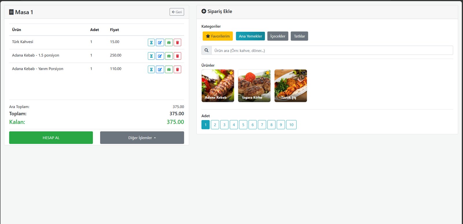 ArazPOS Cafe & Restoran ekran görüntüsü